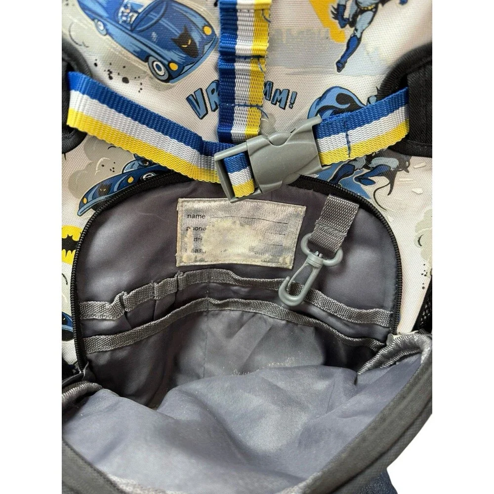 Batman Pottery Barn Backpack DC Comics Kids Boy's Gray Large Shoulder Straps